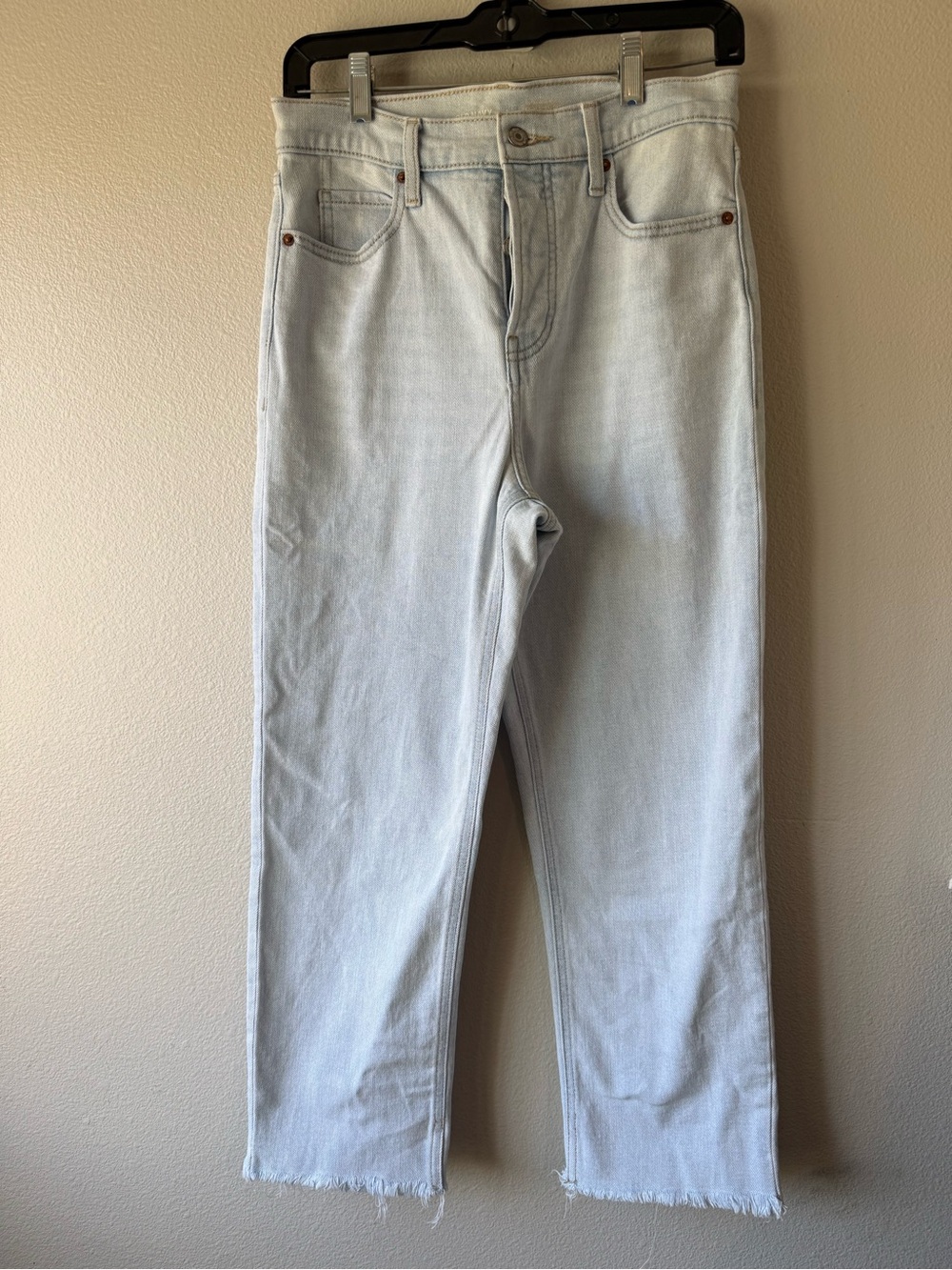 Light Wash high rise Straight Leg Jeans